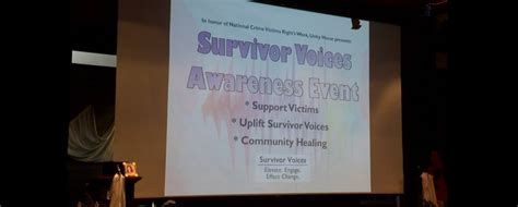 Unity House highlights voices of abuse survivors